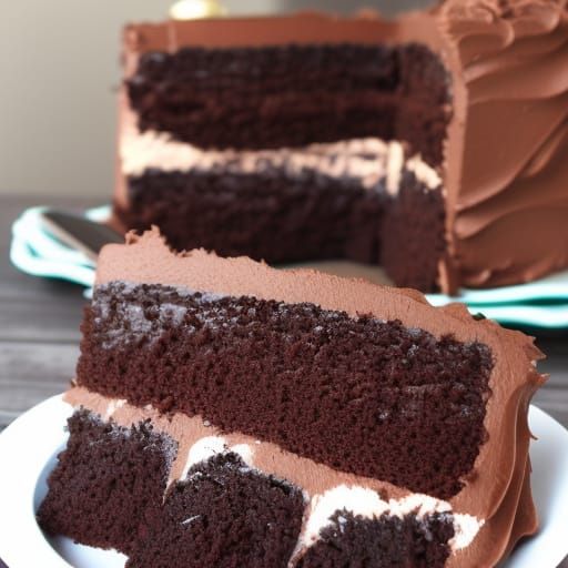 Delicious AI-Generated Chocolate Cake Image