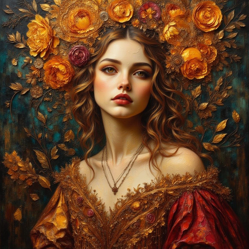 Nature Goddess in Baroque Style