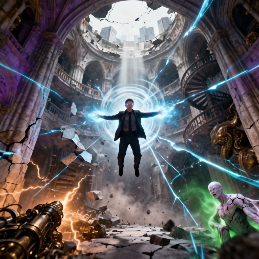 Psychic Battle in Neo-Gothic Chamber