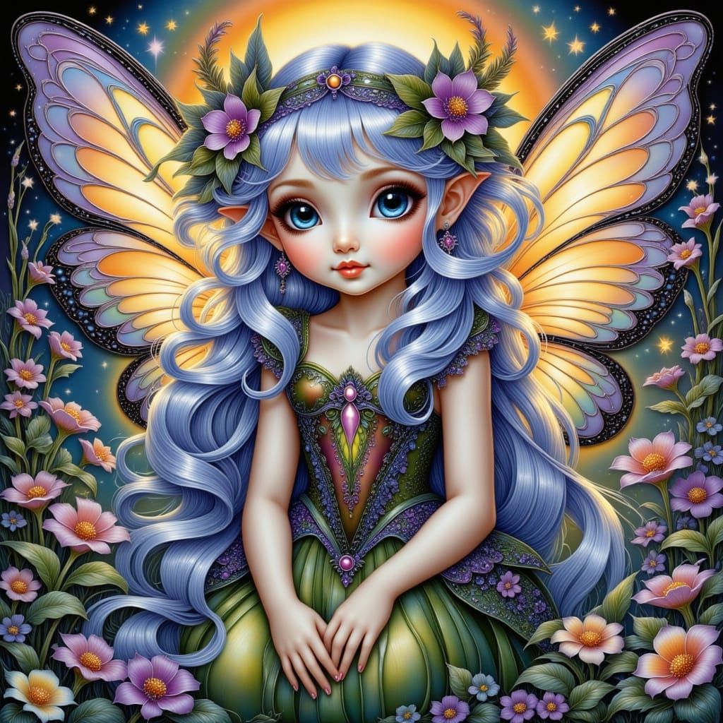 Gothic Fairy Doll in Elegant Skelly Style