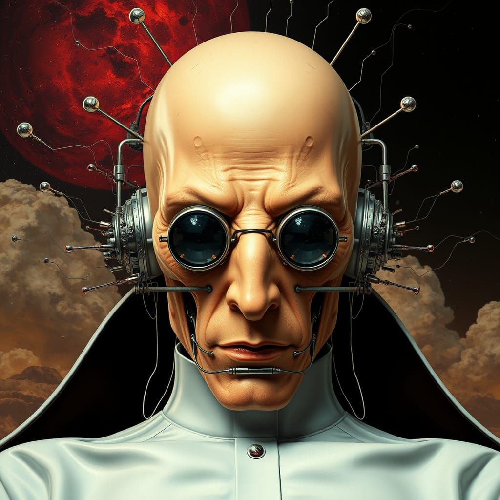 Cybernetic Don Quixote in Hiperrealistic Dali Style