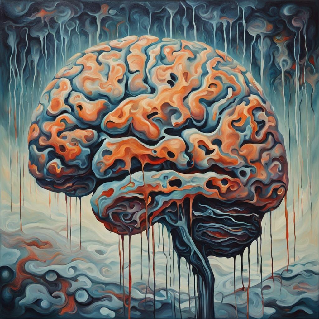 Surreal Brain Injury: Melting Neurons on Canvas