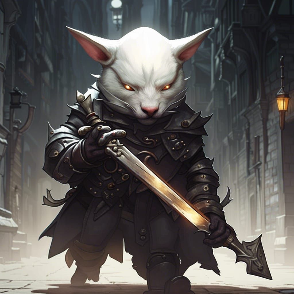 Moogles Sneaking Through Dark Fantasy Alley