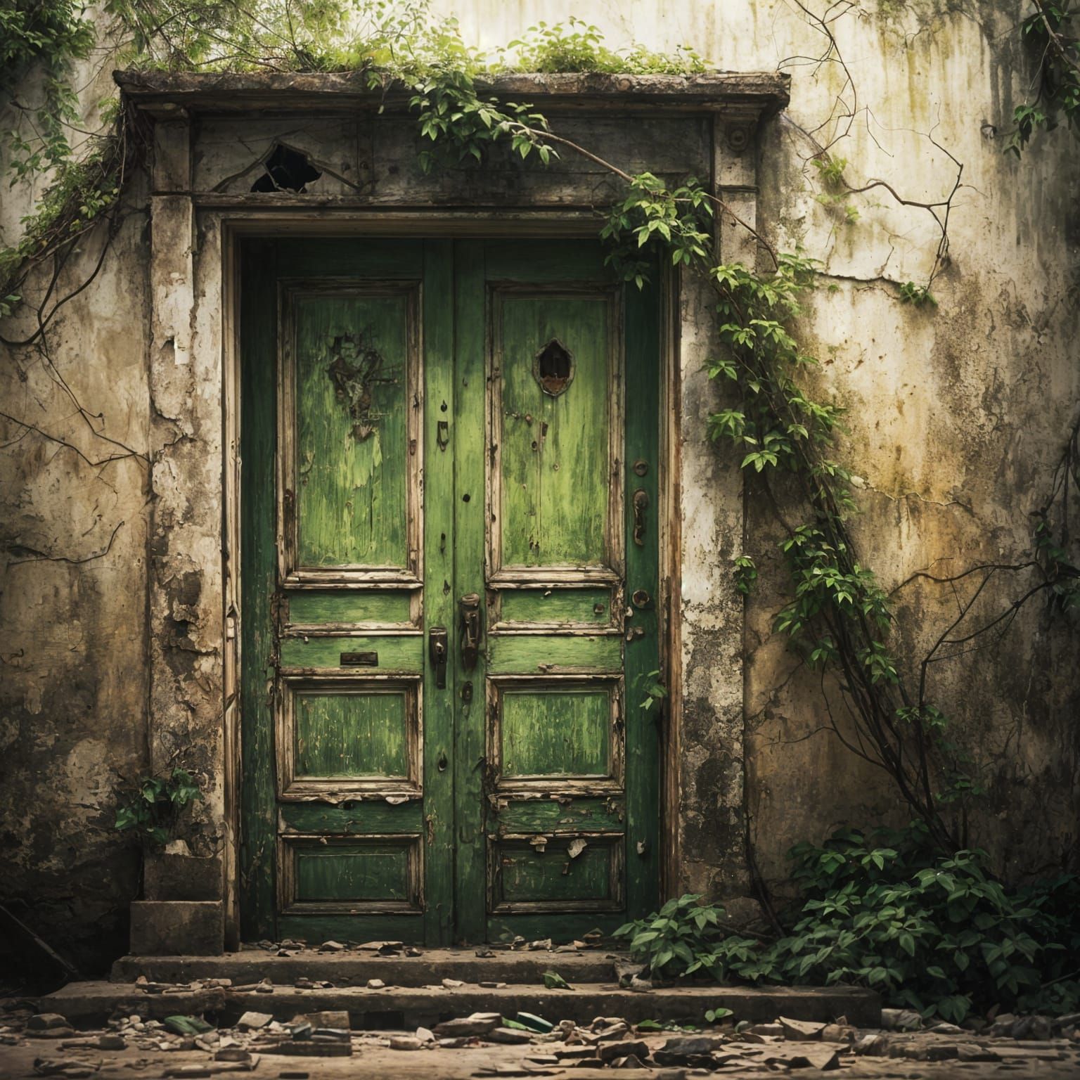 Mysterious Damaged Door