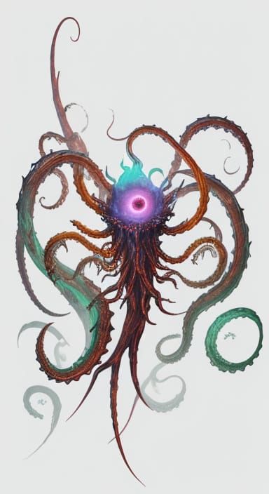 Cosmic Entity Ruling Universe in Oil Painting Style