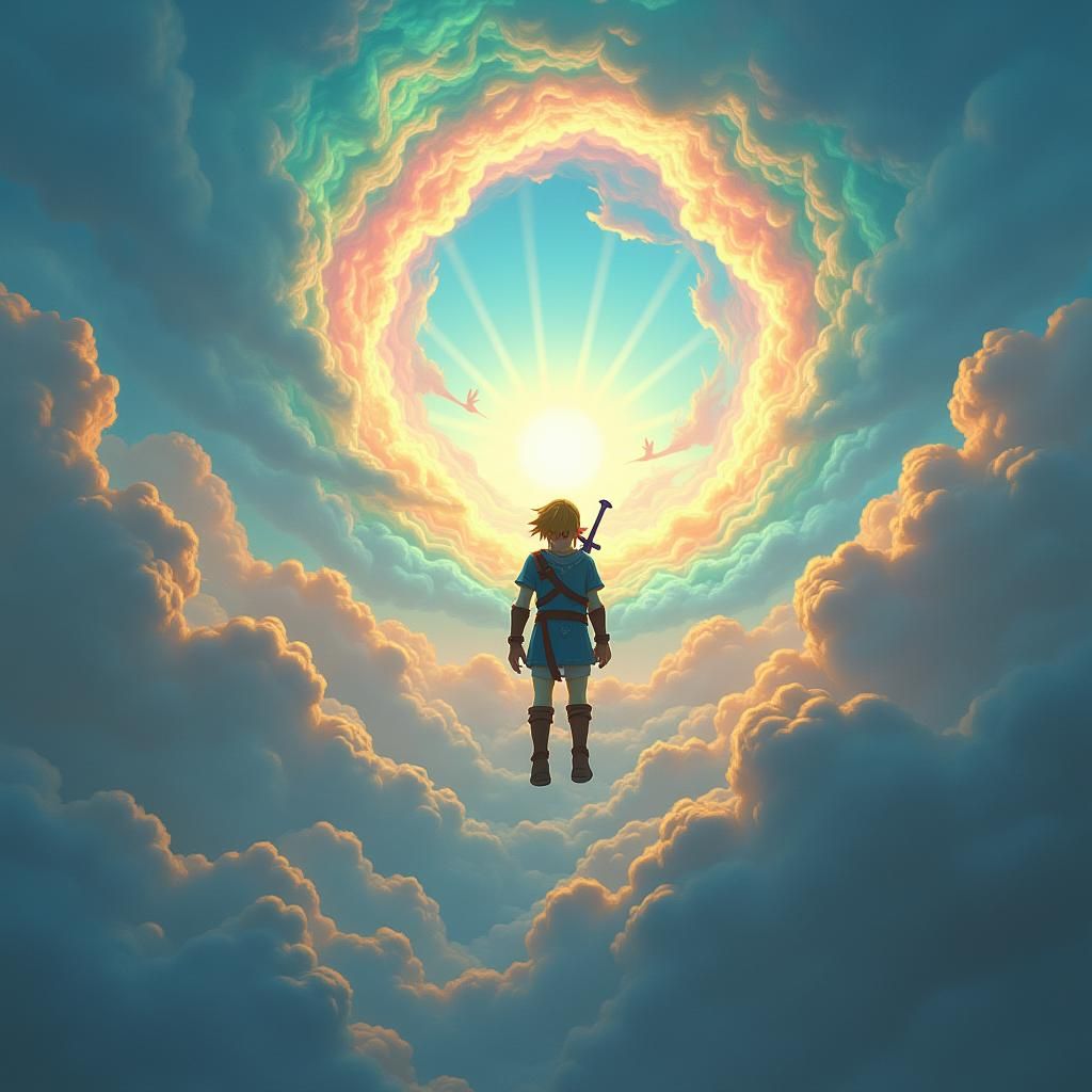 Link in Heaven: Tears of the Kingdom Fan Art