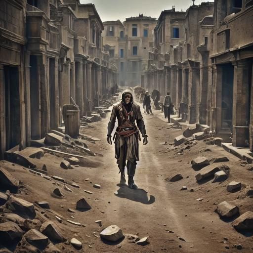 an image of Pompeii after excavation <lora:Shadow generation...