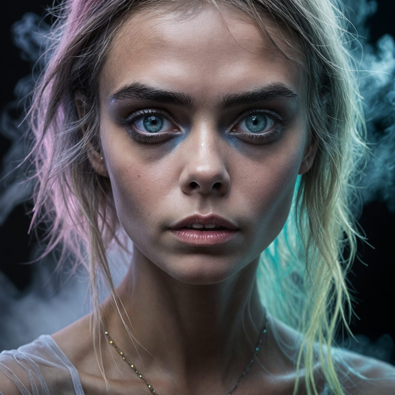 Ethereal Cara Delevingne Apparition in Hyperrealism