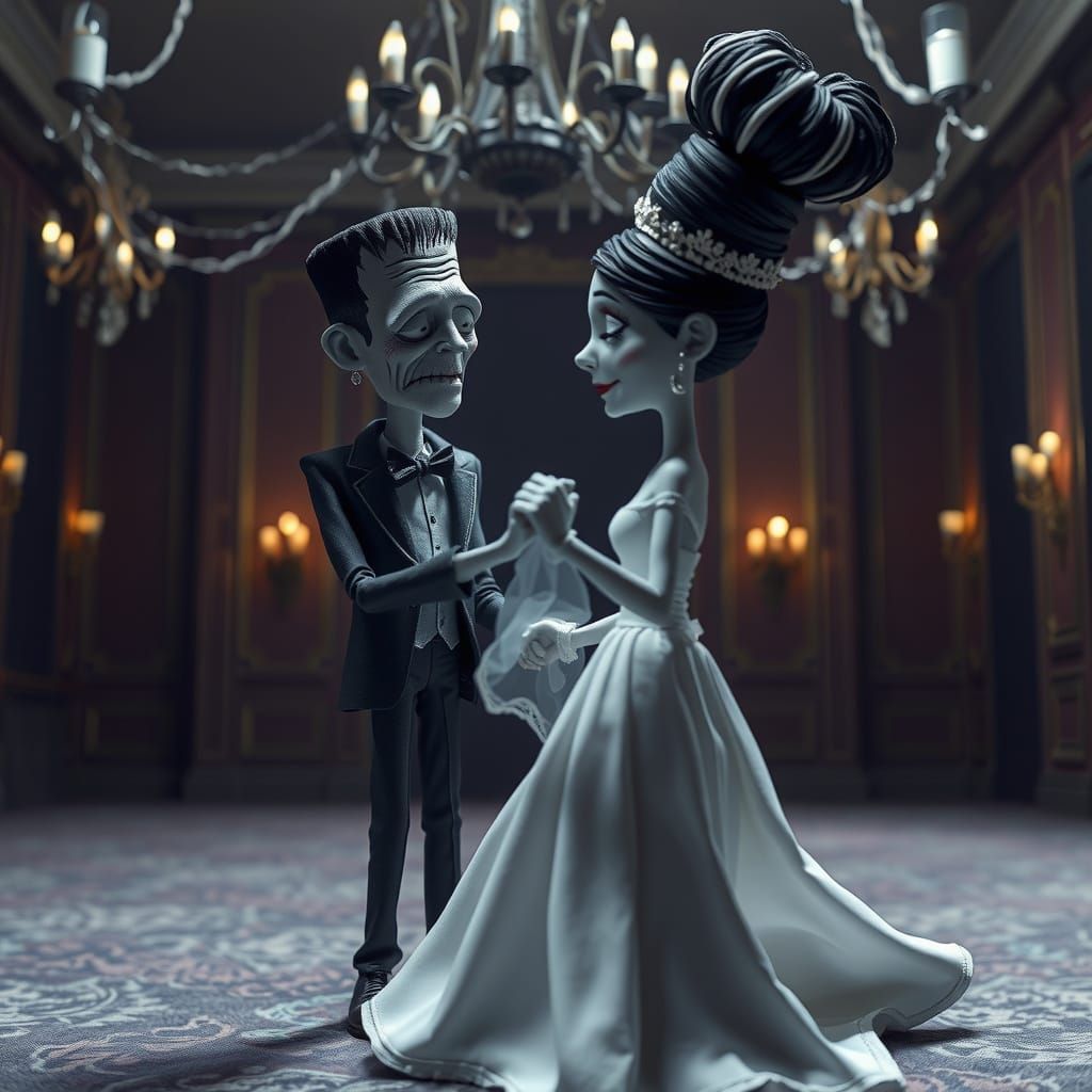 The Dark Whimsy of Frankenstein's Monster and Bride in Tim B...
