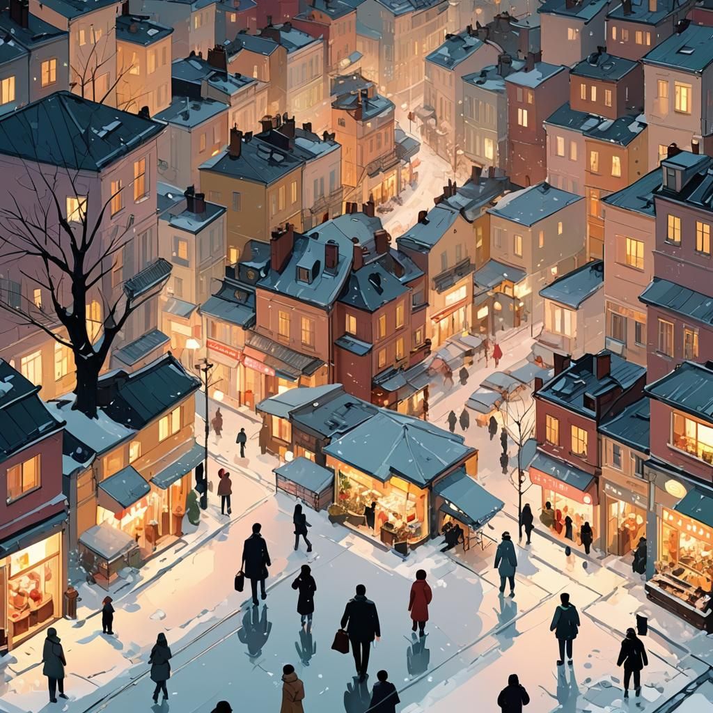 Detailed Photoillustration in Pastel Colors