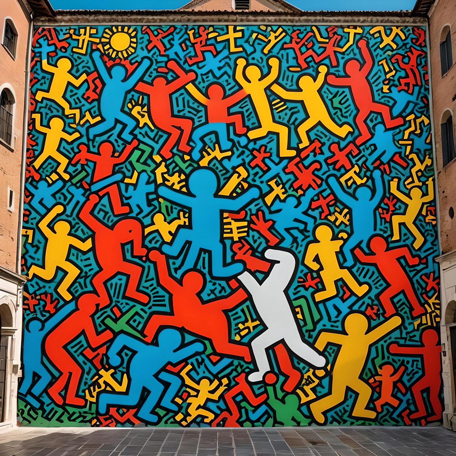 "Tuttomondo" after Keith Haring