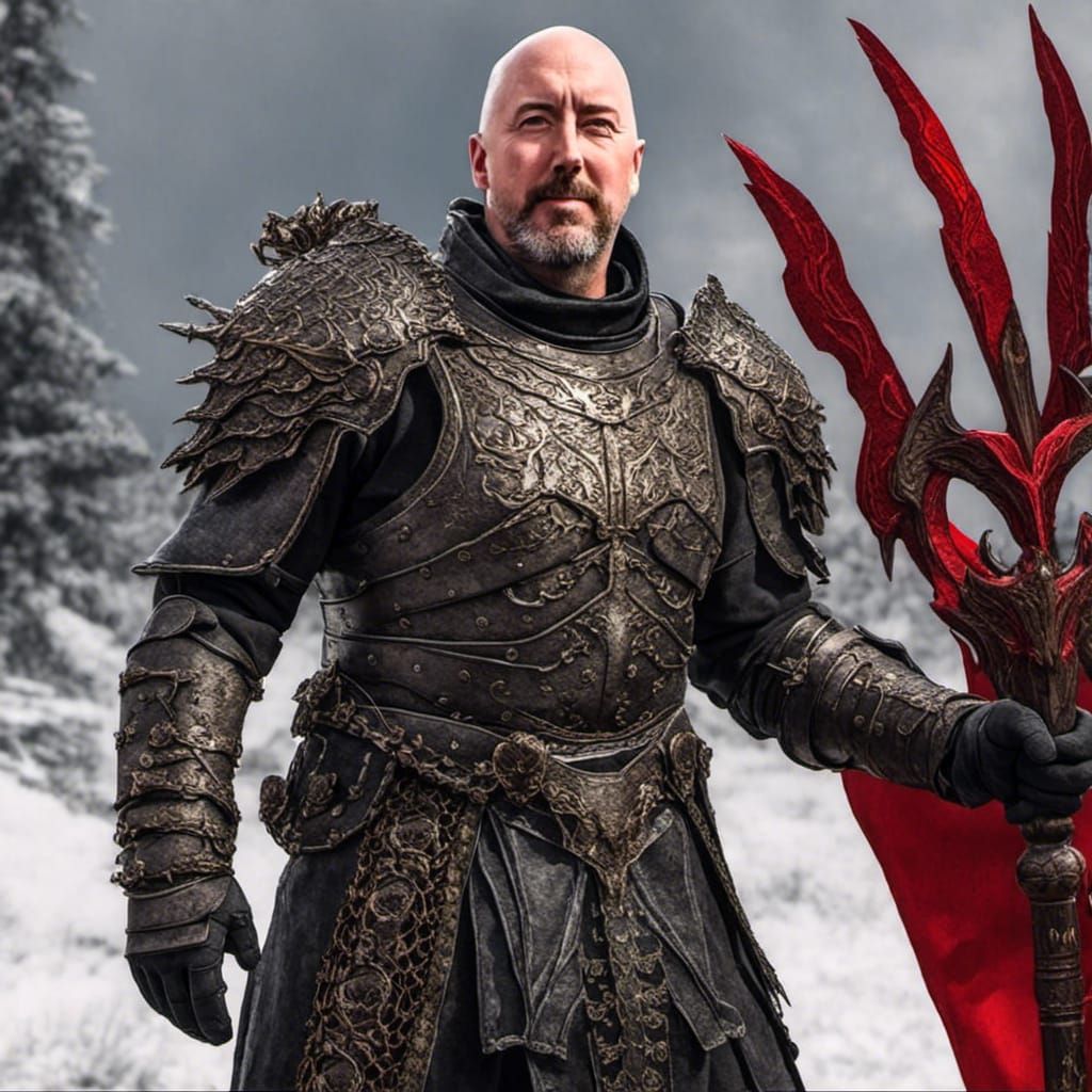 Medieval Templar Knight Portrait in Detailed Matte Painting