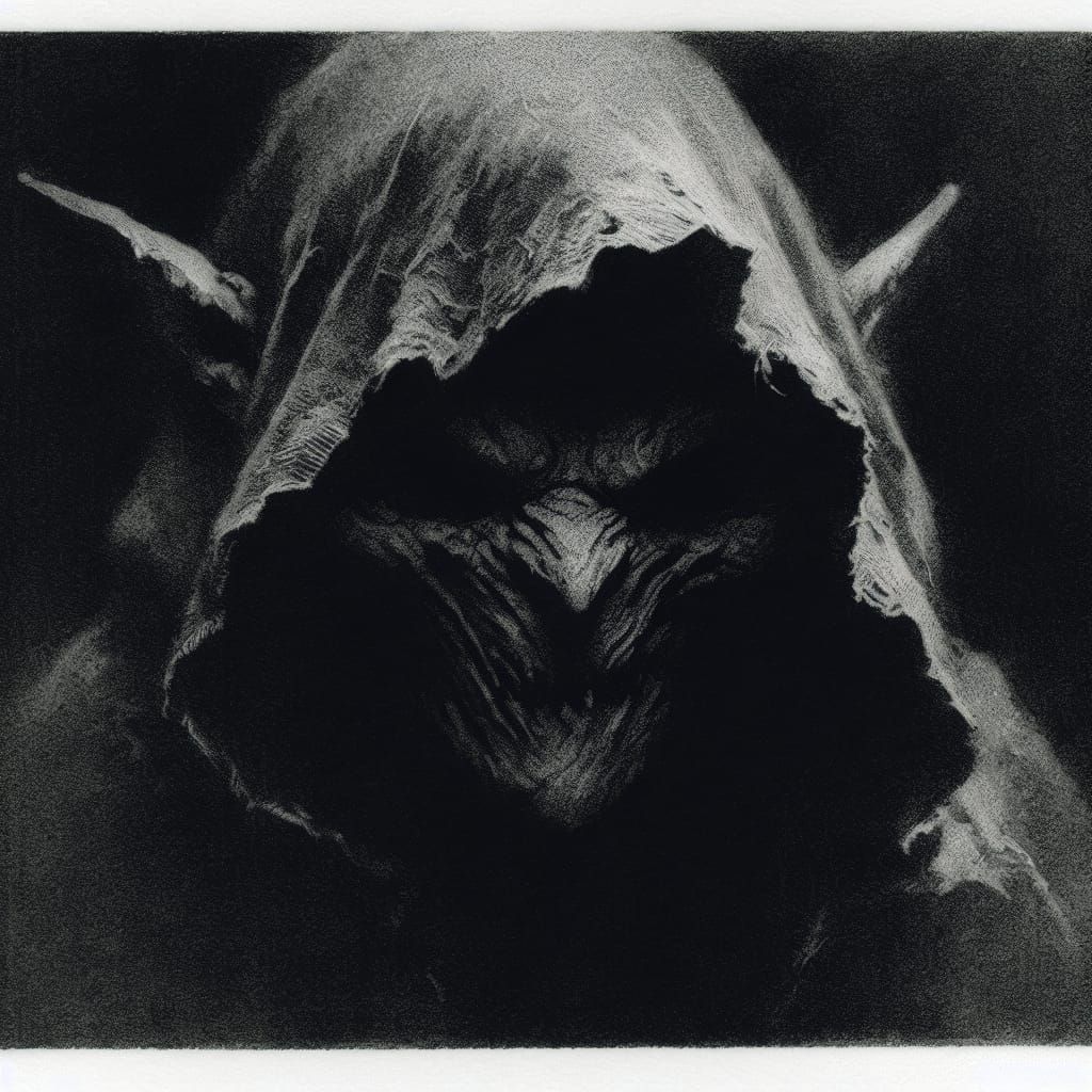 Menacing Goblin in Obscurity as Gumoil Print