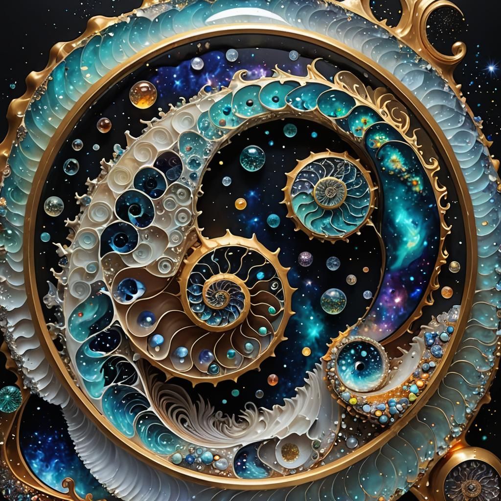 Yin Yang Nautilus Swirl