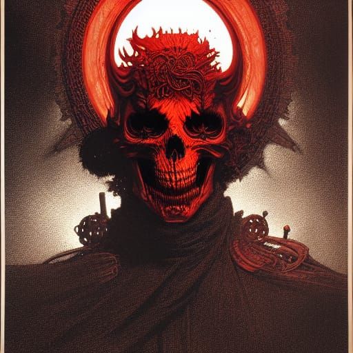 Ghost Rider Portrait in Sinister Hyperdetailed Style