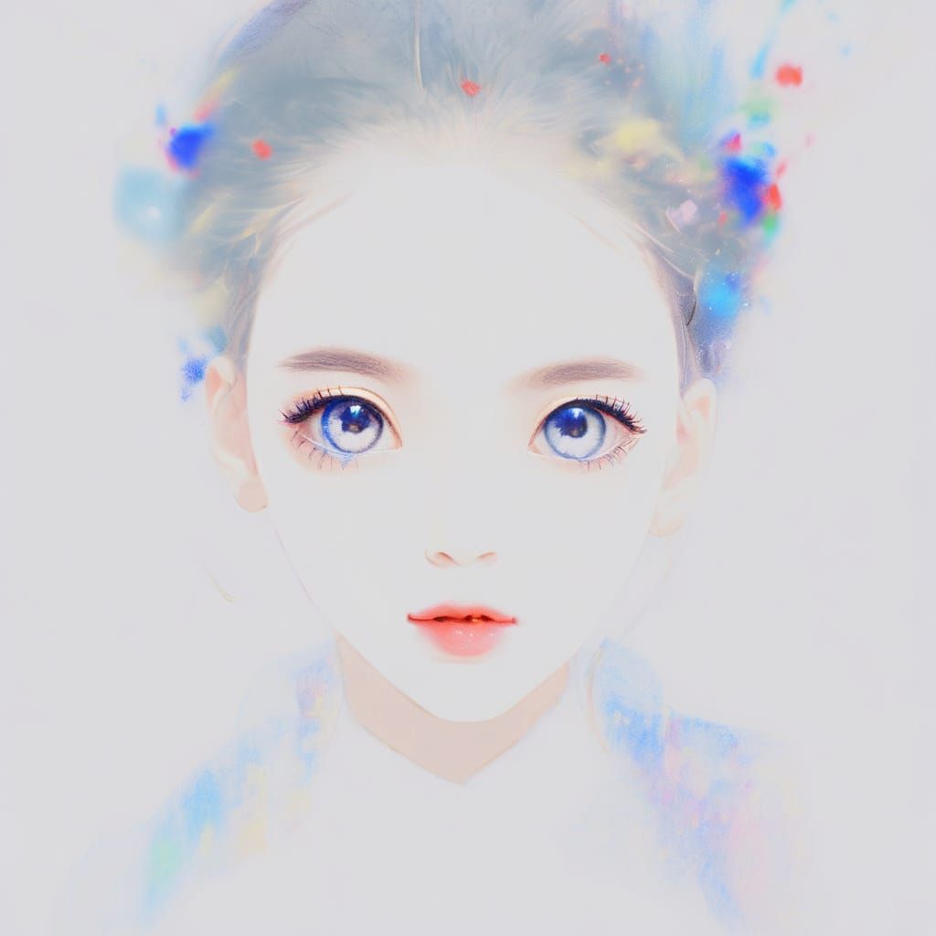 Digital Anime Girl in Smudged Painterly Style