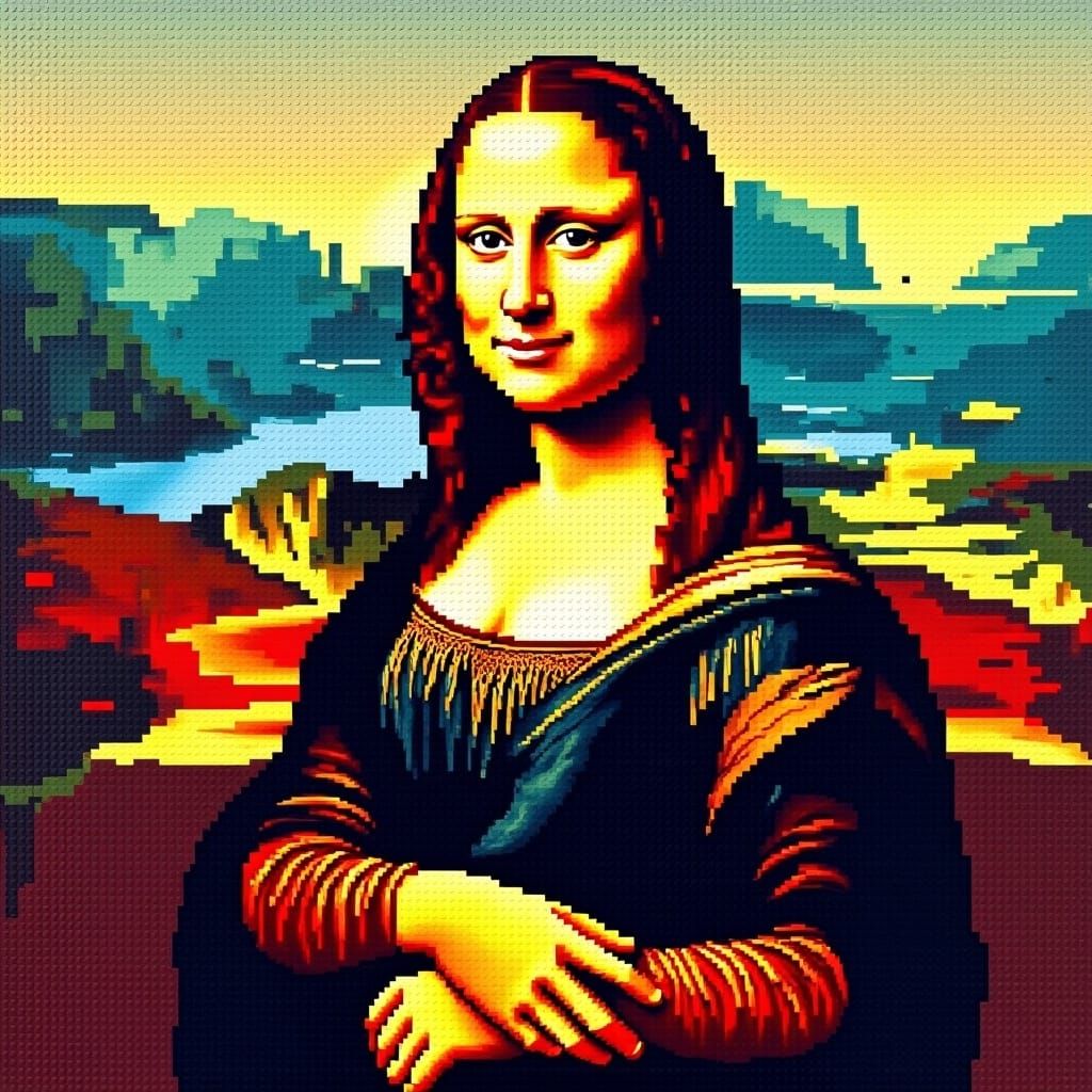 Mona Lisa Mosaic Art