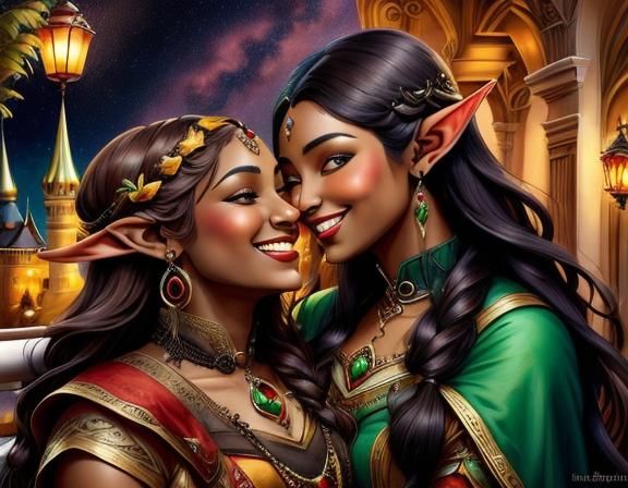 Elven Lovers on the Balcony 5, 1.5