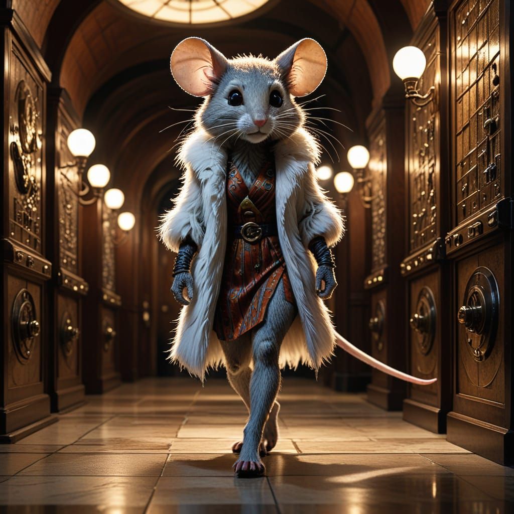 Anthromorphic Mouse-Woman in Grand Bank Vault