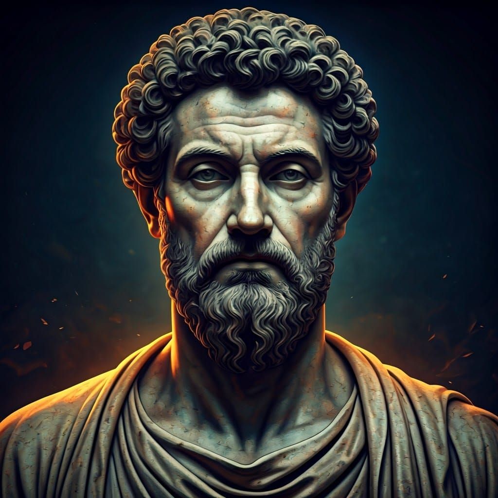 Ancient Emperor in Dramatic Chiaroscuro