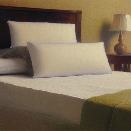 Water Pillow on Bed as Oil Painting