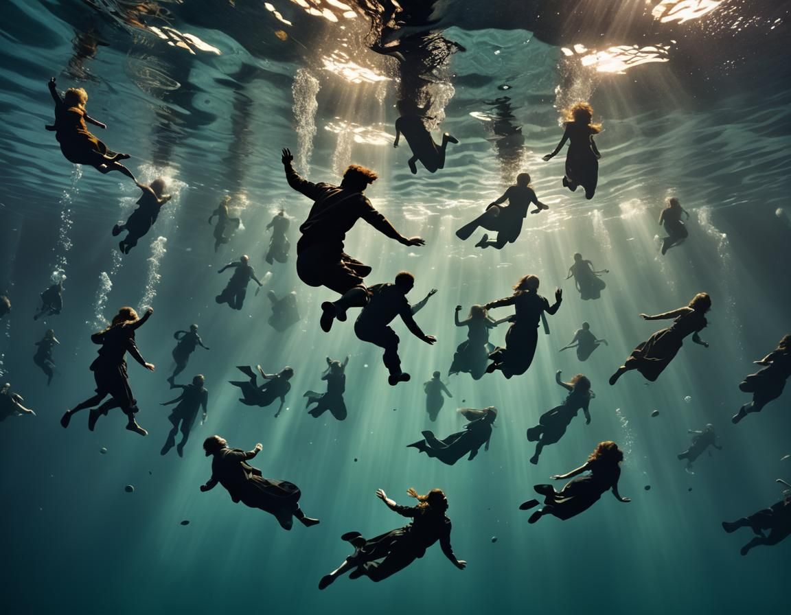 Underwater Dreamscape: A Hyperrealistic Fantasy Nightmare