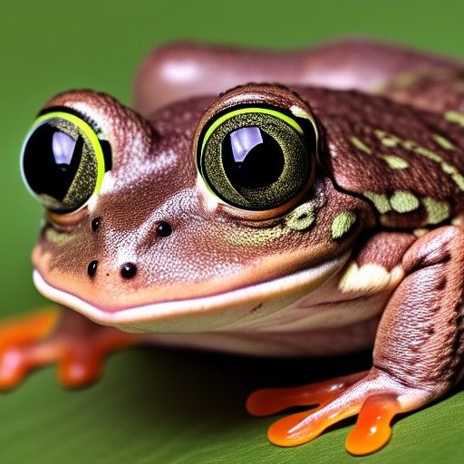 Hyperrealistic Frog-Cat Hybrid Portrait in 8K