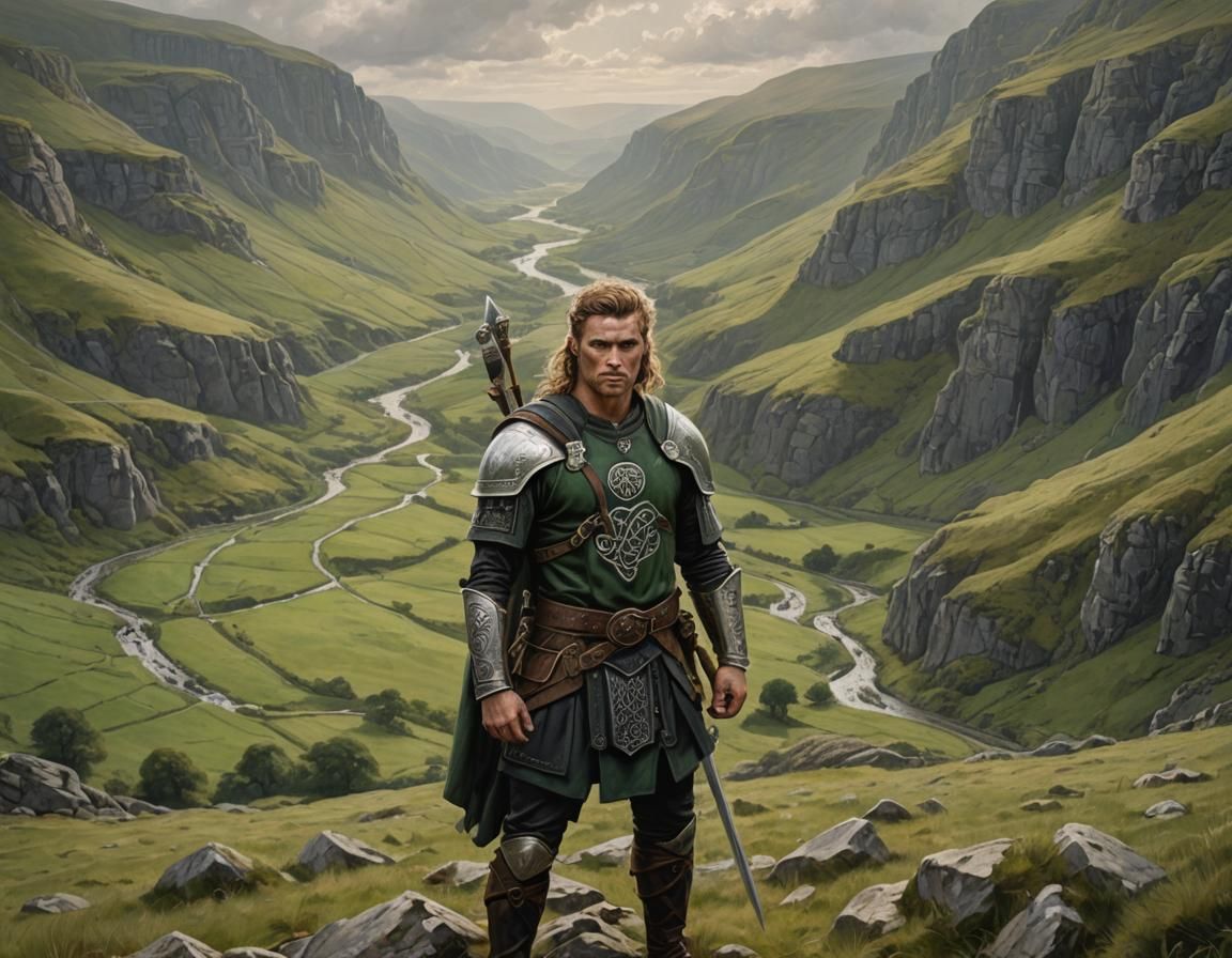 Celtic Warrior in Valley
