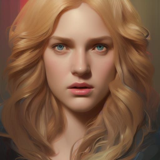 Goldilocks Portrait in Art Nouveau Style