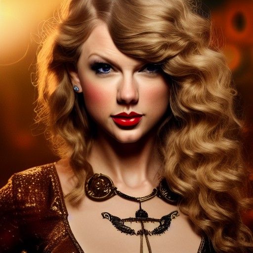 Taylor Swift Steampunk Portrait in Golden Hour