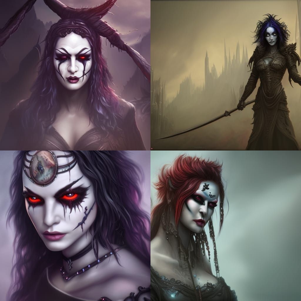 Female Eric Draven: Detailed Matte Painting