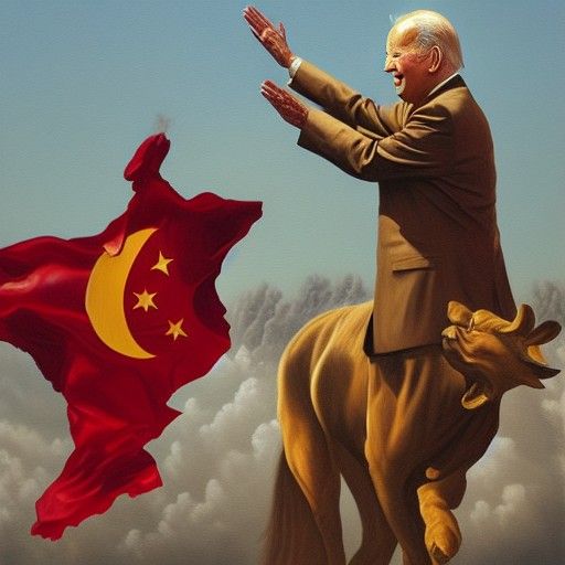 Xi Jinping vs Biden in Oil Painting Style