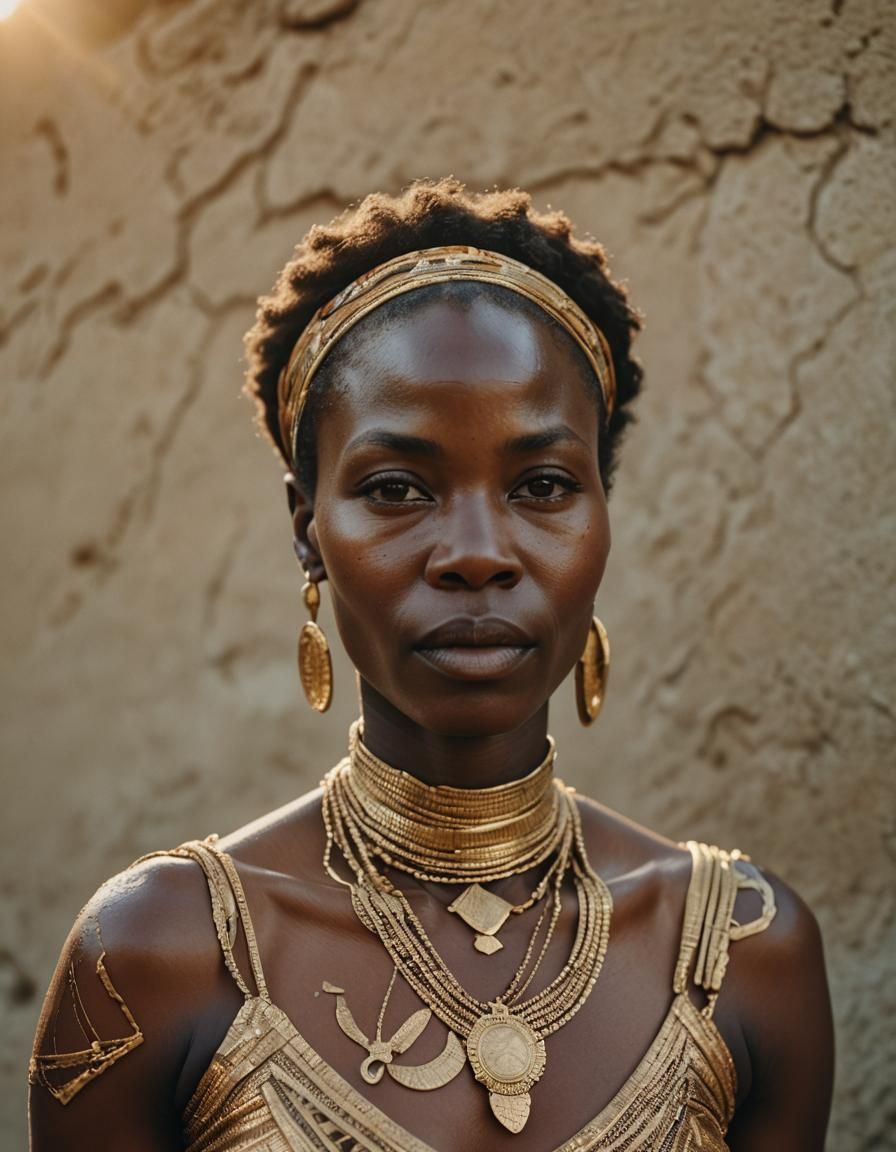 Stunning Portrait of African Woman in Golden Hour