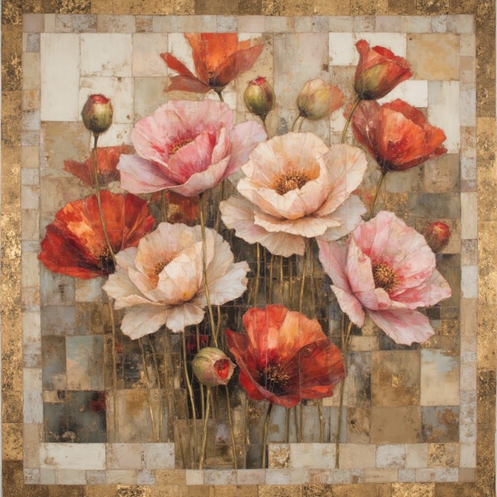 Ethereal Renaissance Collage in Mixed Media