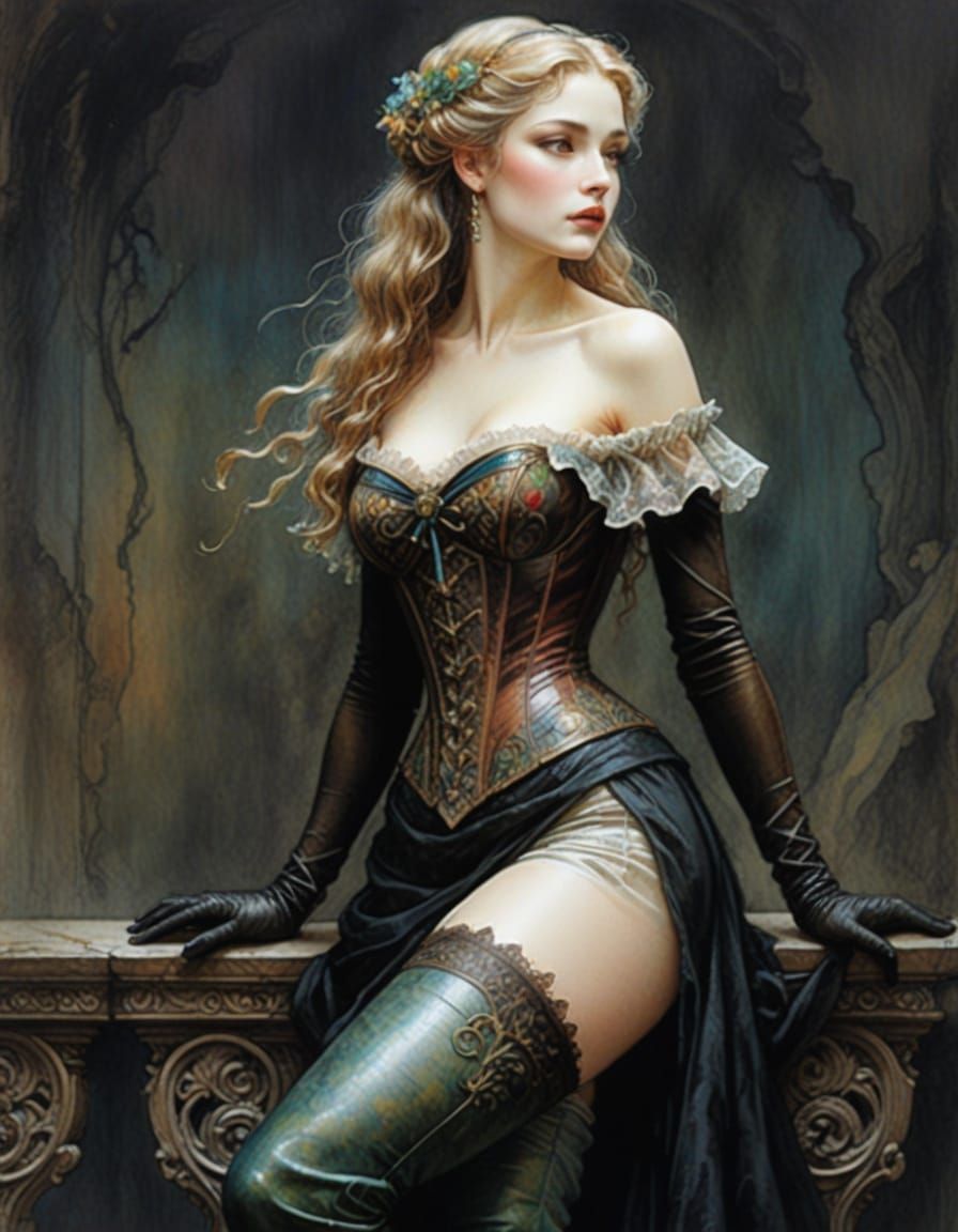 Historical Beauty in Art Nouveau Style