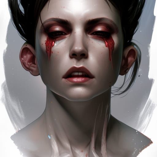 Detailed Vampire Portrait in Dynamic Lighting, 8K