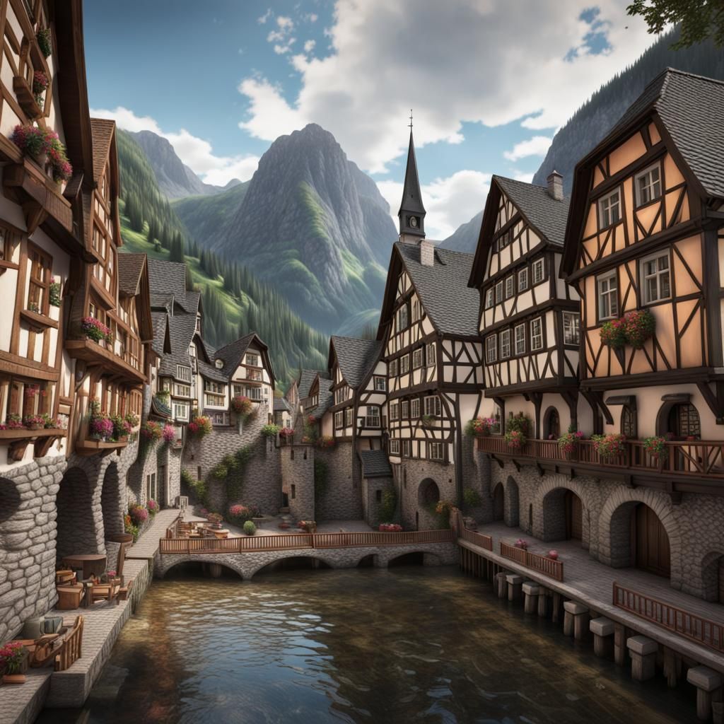 Yarn Art: Classical Hallstatt in Dynamic Colors