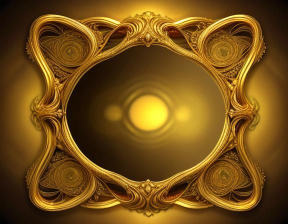 Golden Hour Bohemian Mirror in Art Nouveau Frame