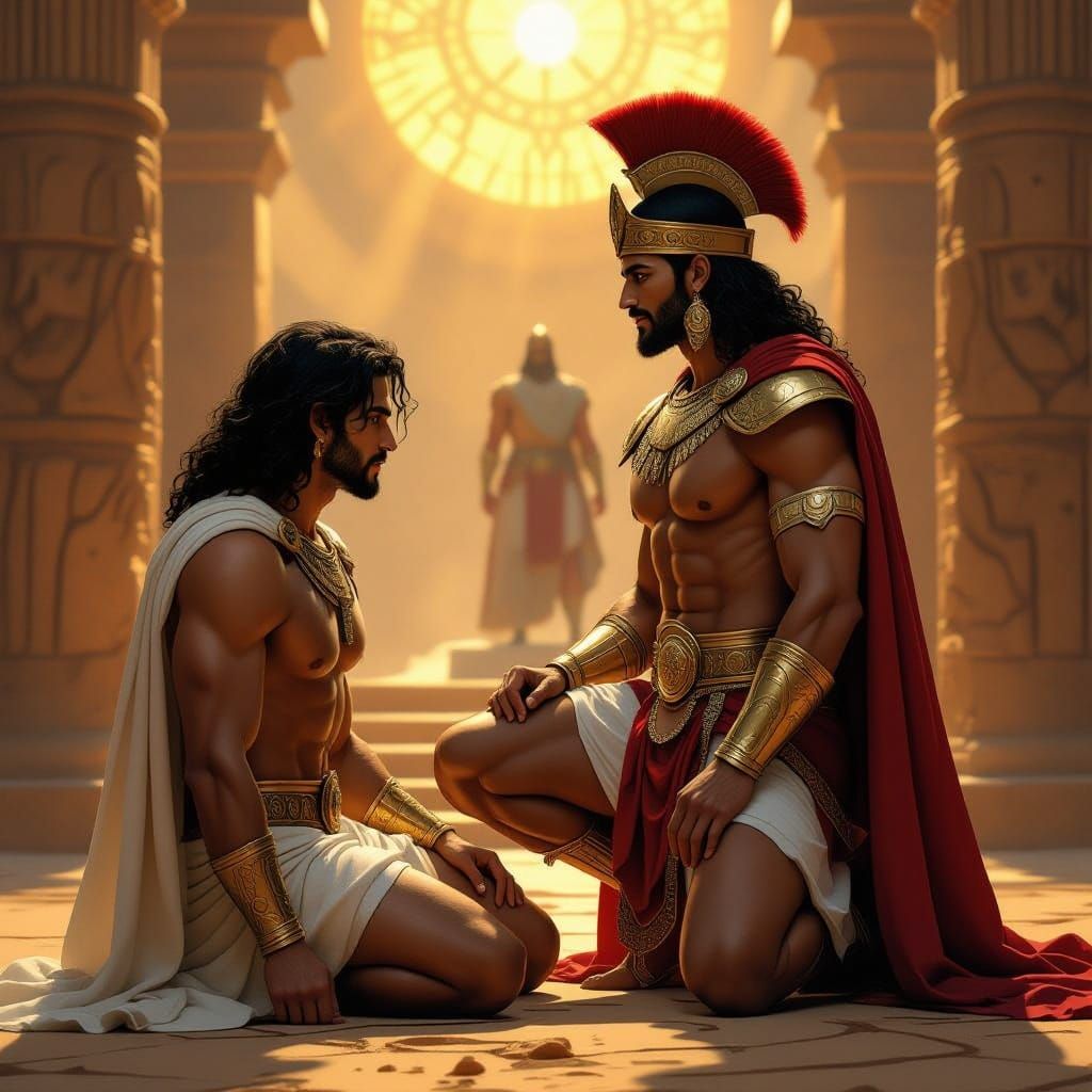 Numidian King and Poet in Mythological Illustration