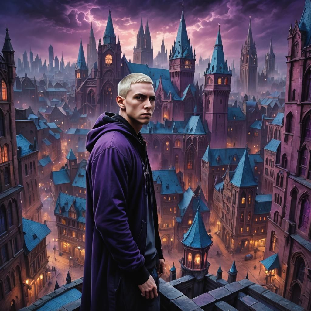 Fantasy Cityscape Painting in Greg Rutkowski Style