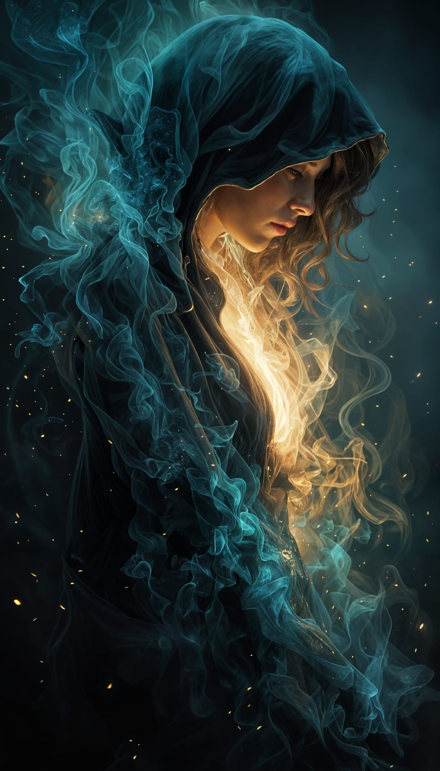 Mysterious Woman of Smoke and Light