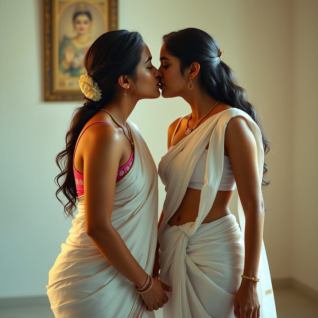 White saree portrait