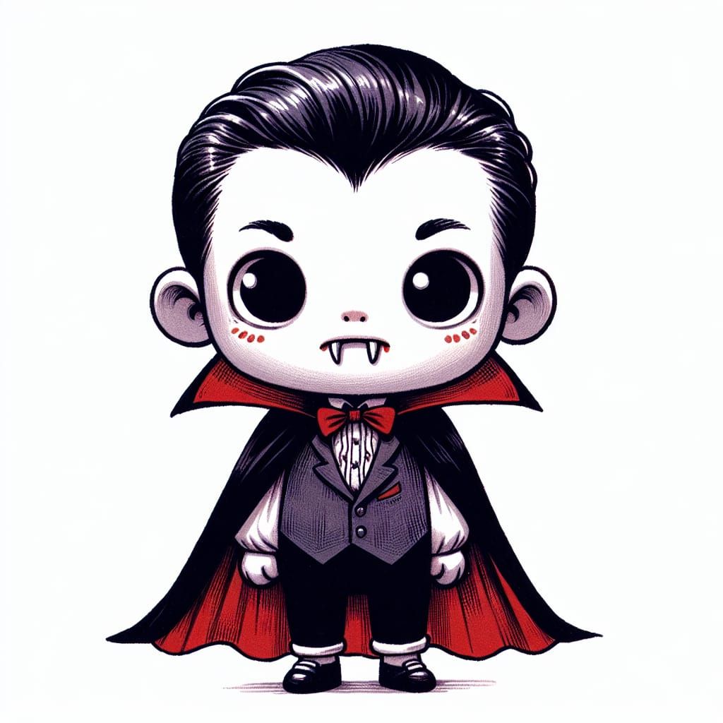 Cute Baby Vampire Styled After Dracula Tales