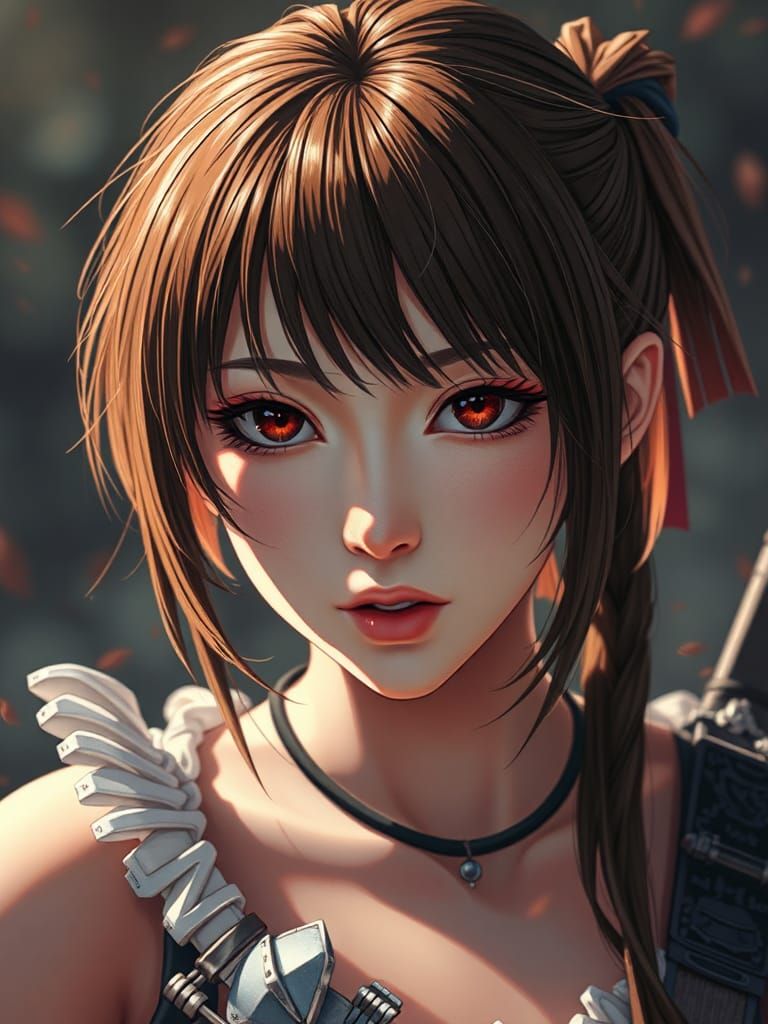 Yuna from Final Fantasy in Akira Toriyama Style