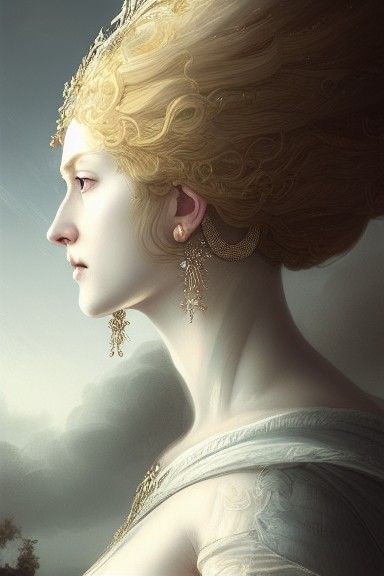 Queen Anne of Denmark: Photorealistic Digital Illustration