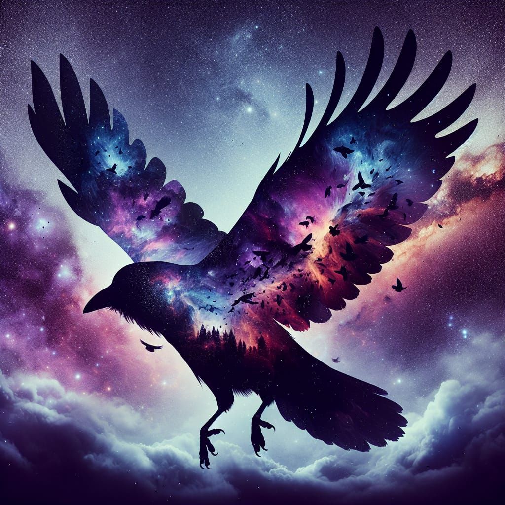 Galactic Crow: A Digital Matte Painting