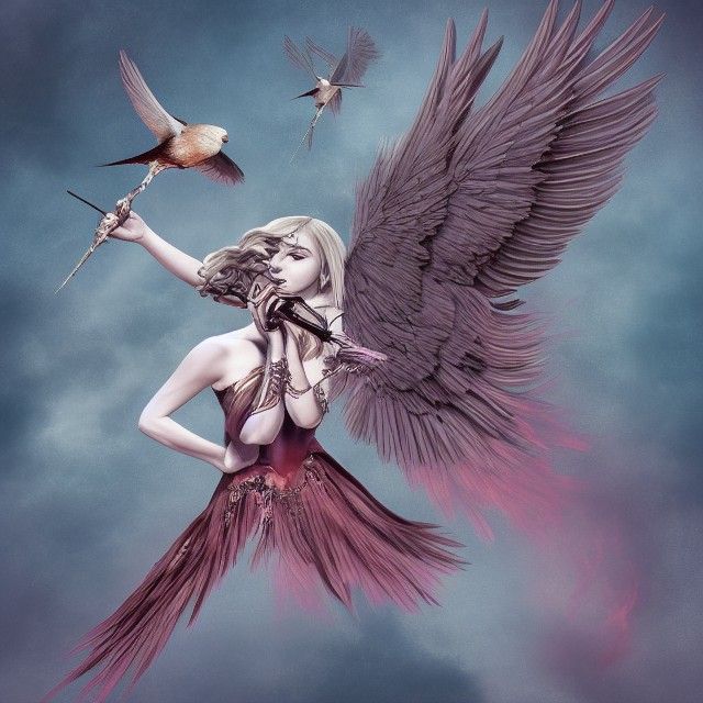 Otherworldly Ganymede Princess with Spears