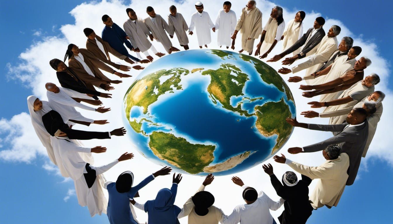 Global Unity: People Holding Hands Around the World