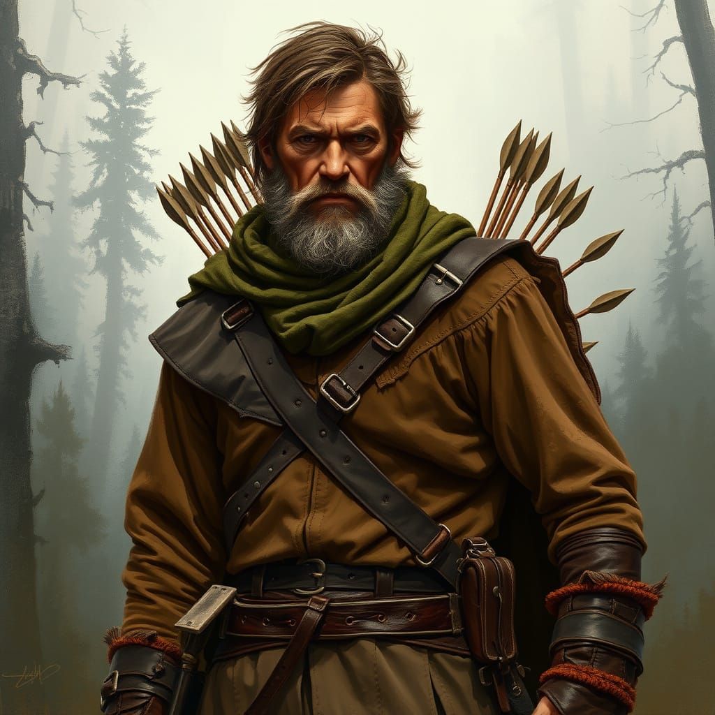 Weathered Archer in Earthy Tones