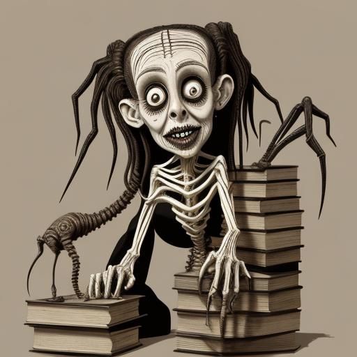 Disturbing Art Brut Portrait of Deformed Woman